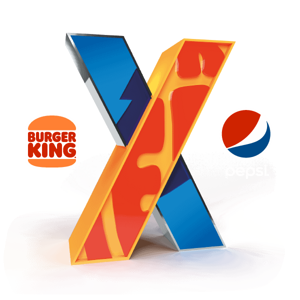 Burger King x Pepsi logo used in the Augmented Reality Virtual Hunt